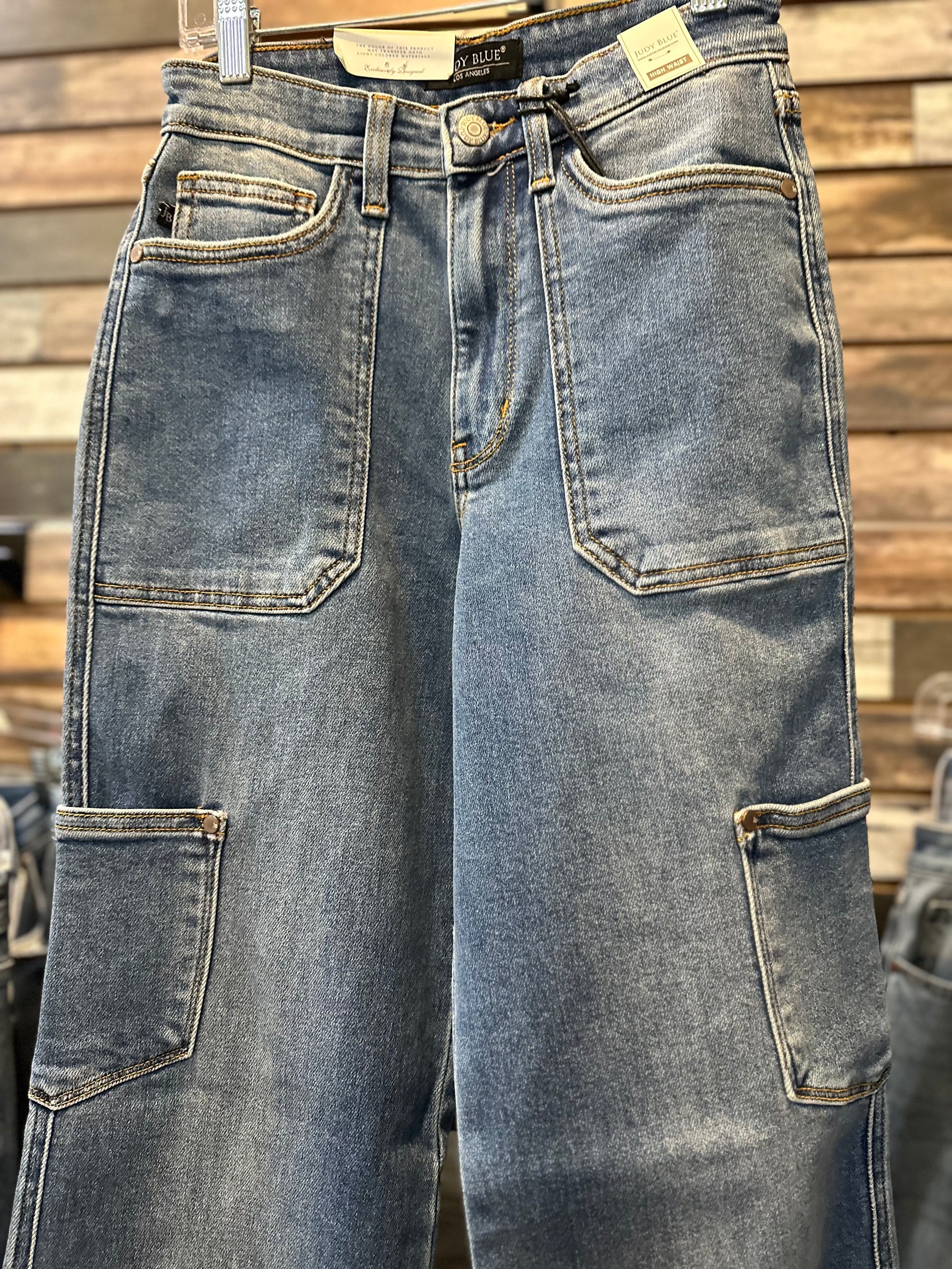 Mona Judy Blue Cargo jeans