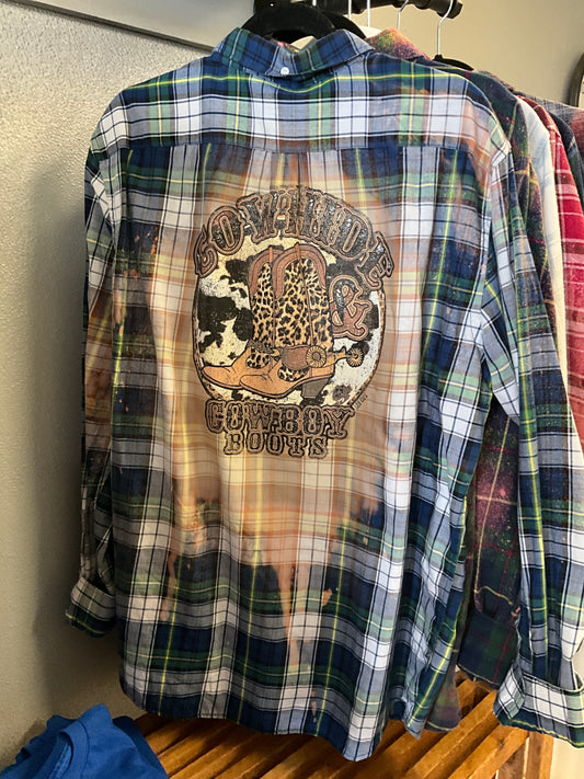 Vintage flannel tops