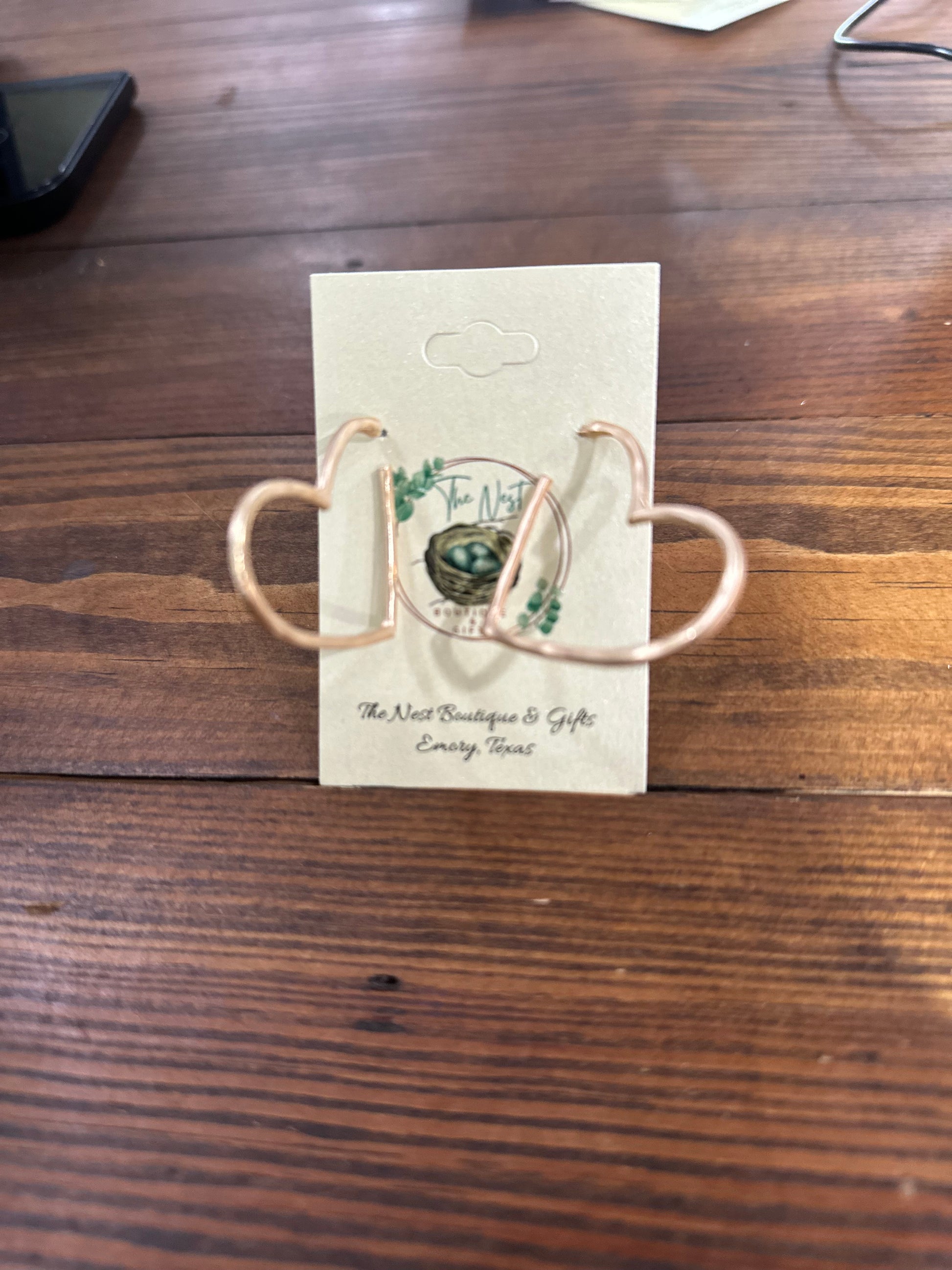 Open heart earrings