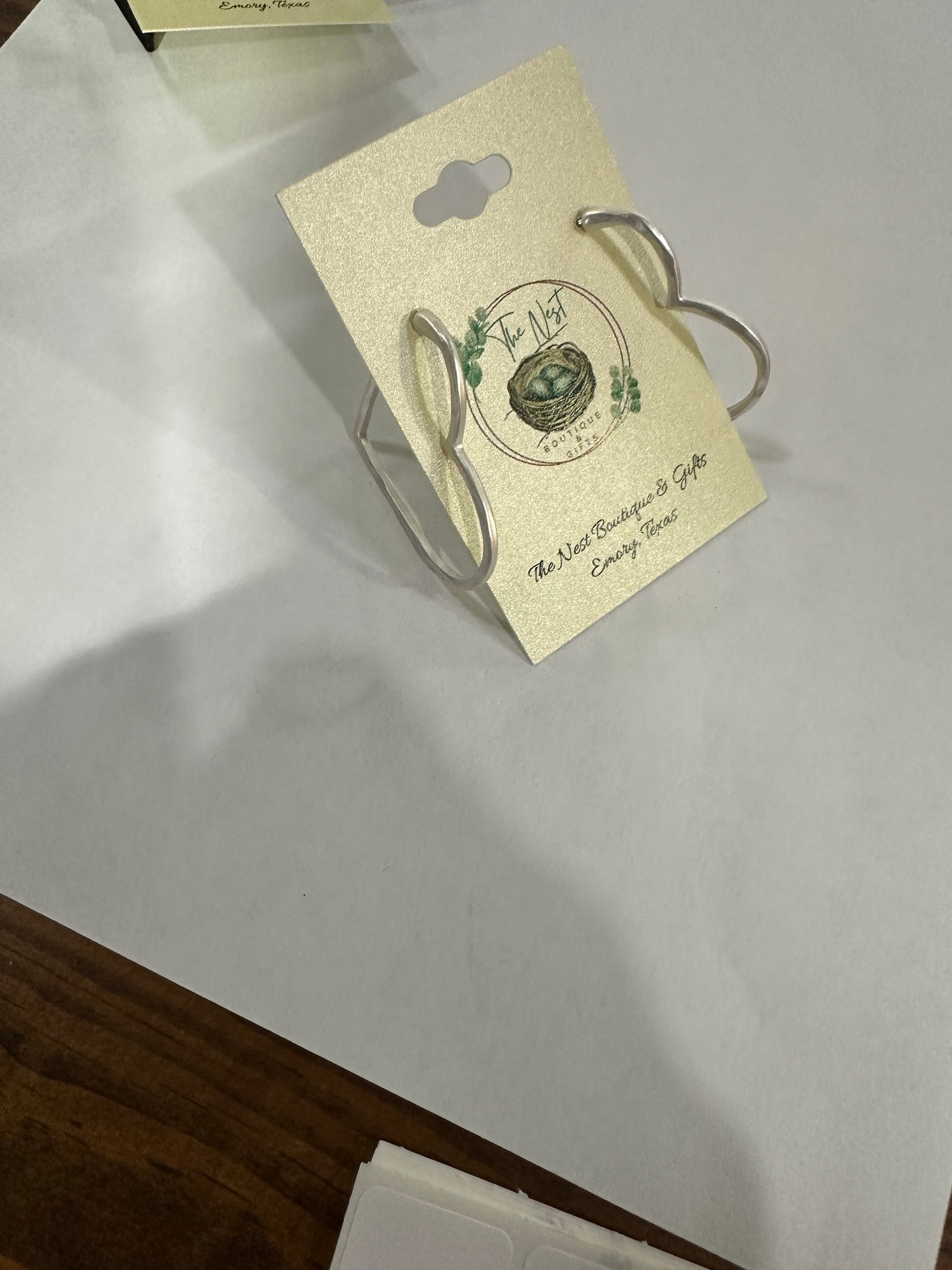 Open heart earrings