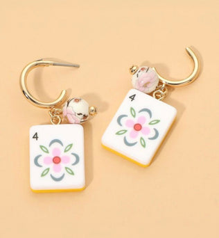 Mahj Tile earrings
