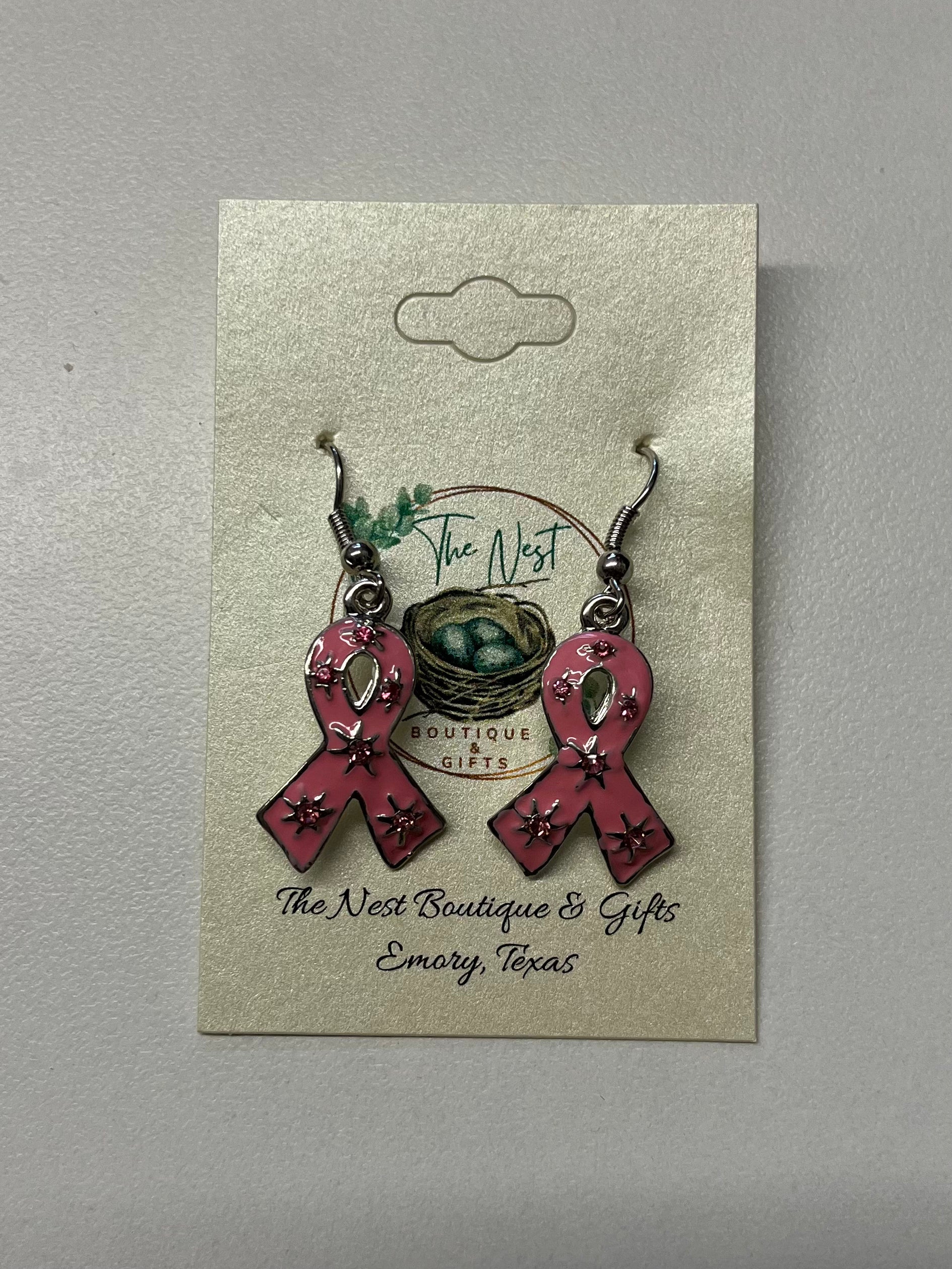 October Breast awareness earrings