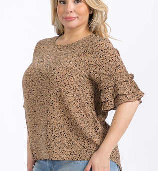 Temptress - Plus Size Animal Print Top