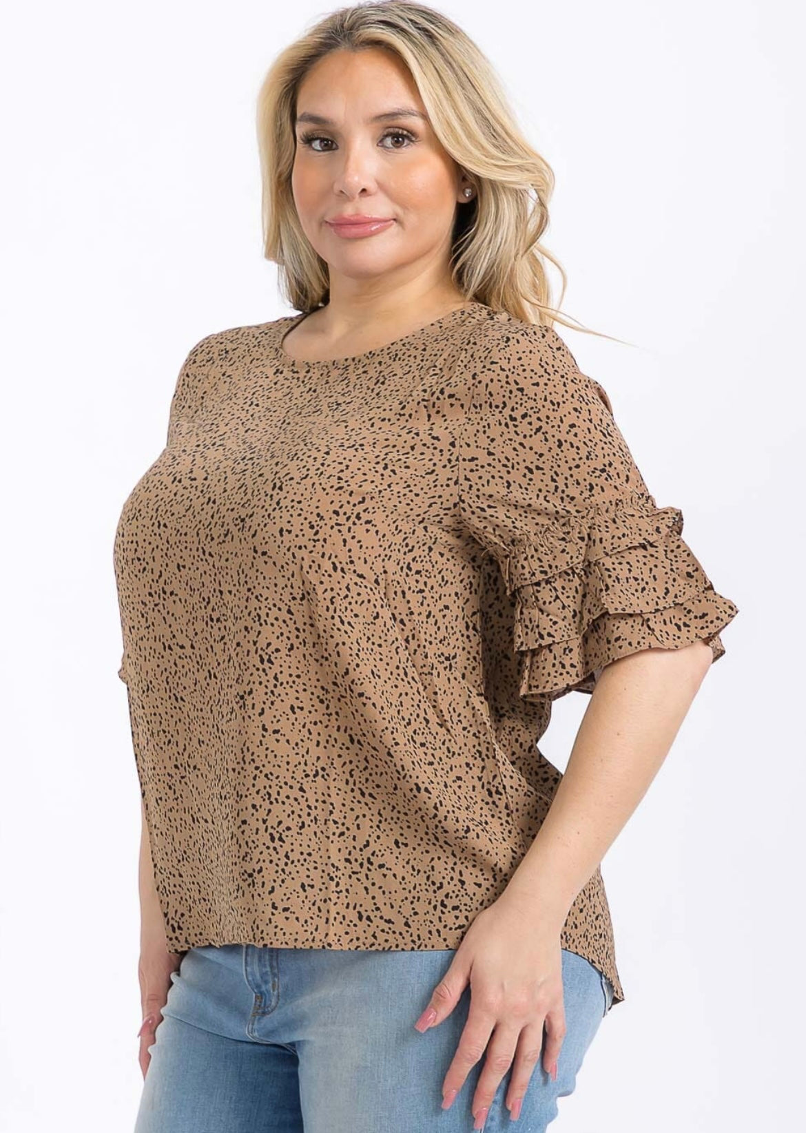 Temptress - Plus Size Animal Print Top