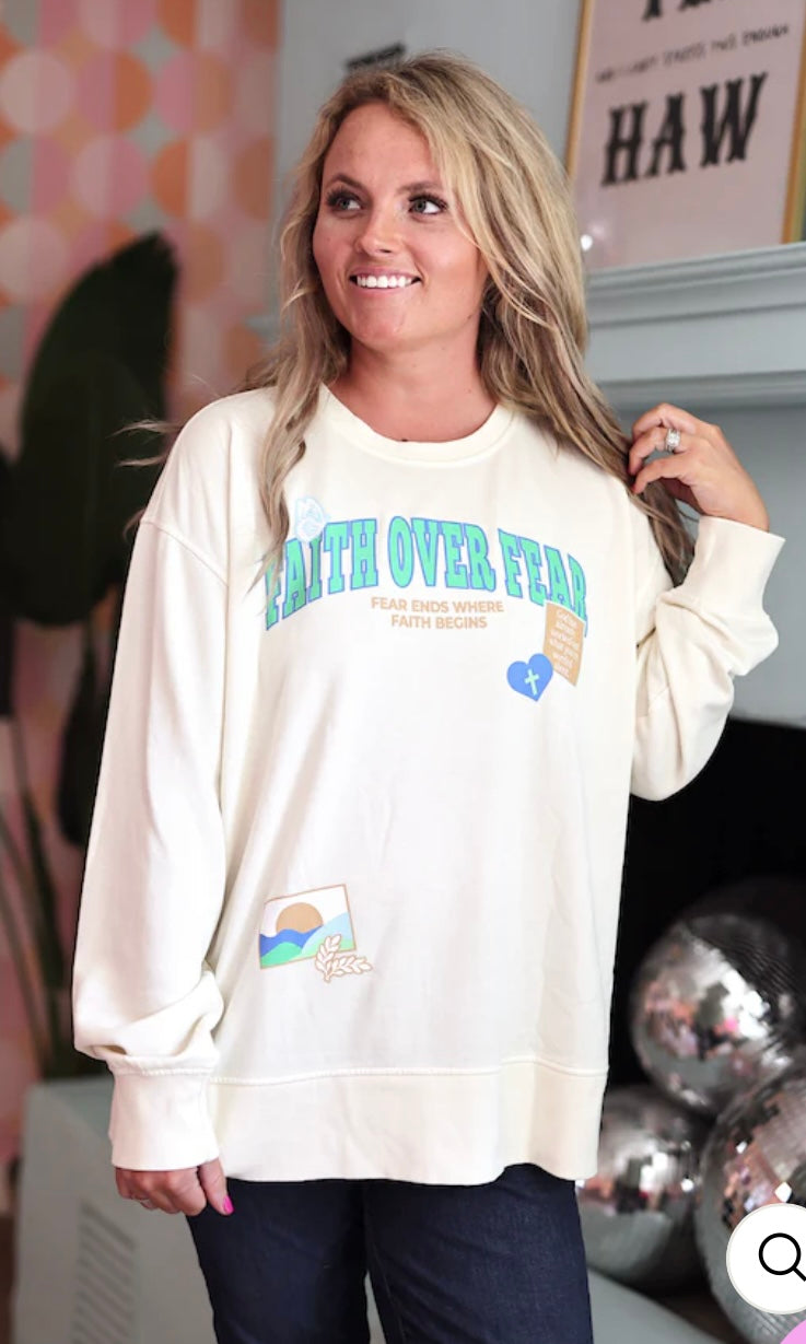 Faith over Fear pullover