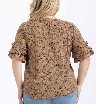 Temptress - Plus Size Animal Print Top