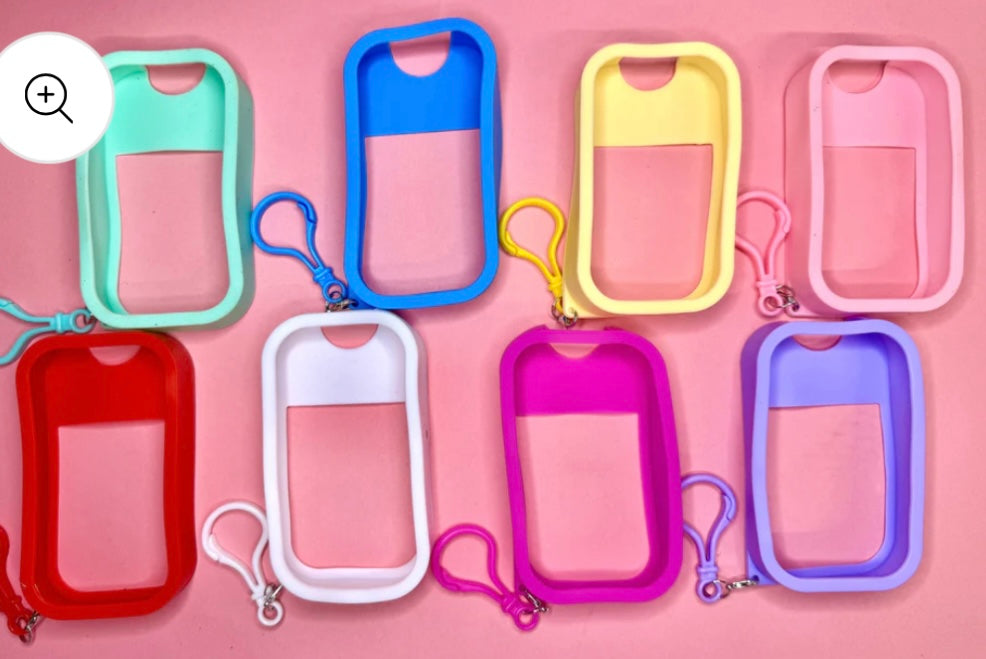 Hand sanitizer holder/keychains