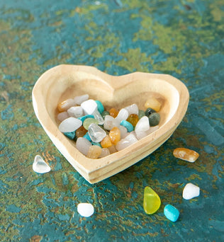Gemstone Candle Dusty Blue Love