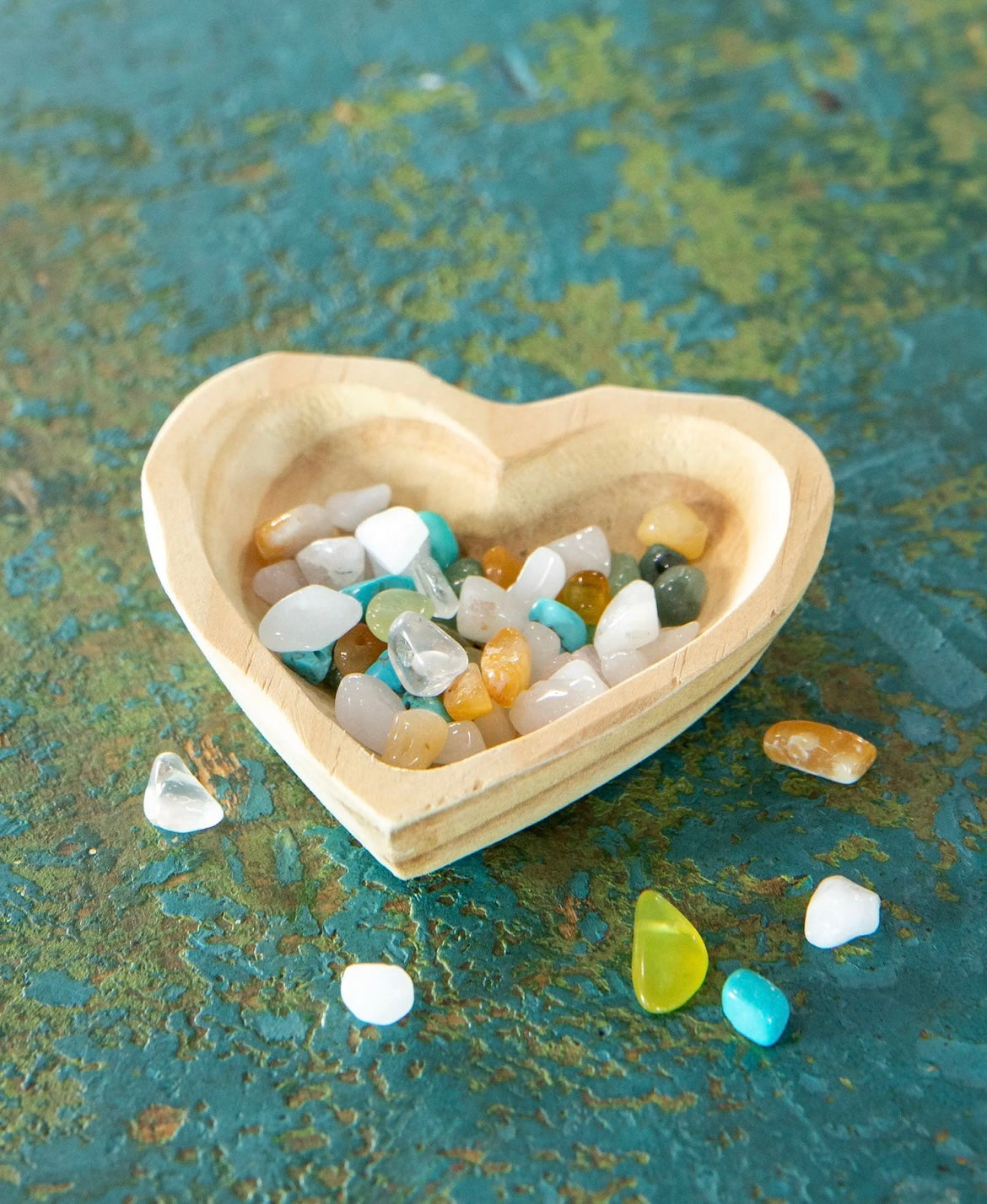 Gemstone Candle Dusty Blue Love