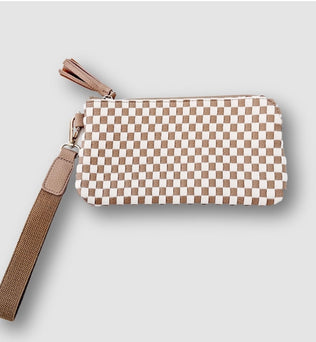 Emma woven clutch wristlet