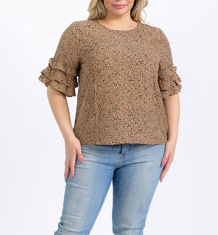 Temptress - Plus Size Animal Print Top