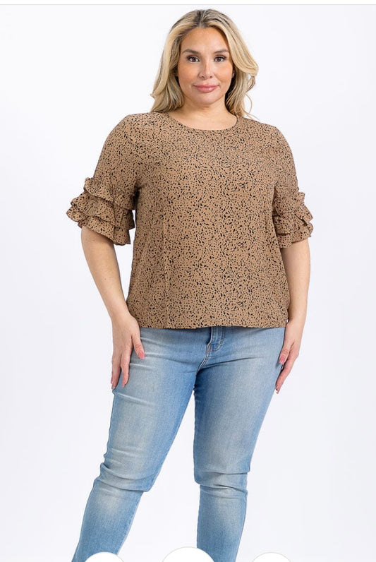 Temptress - Plus Size Animal Print Top