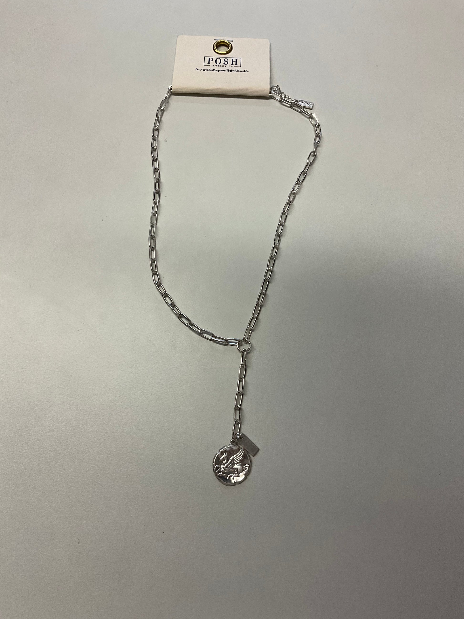 Silver coin necklace