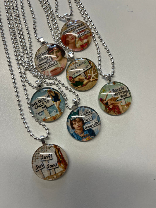 Vintage Quote Necklaces