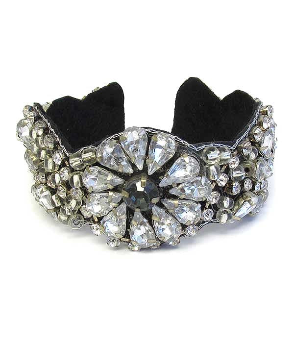 STONEY-RHINESTONE BANGLE BRACELET