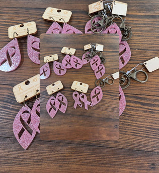 Breast CA earrings