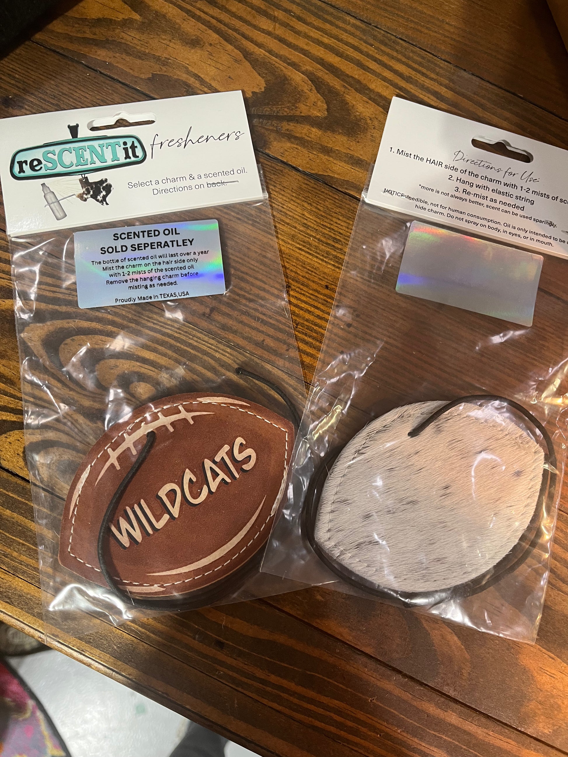 Leather Car Freshies Reusable