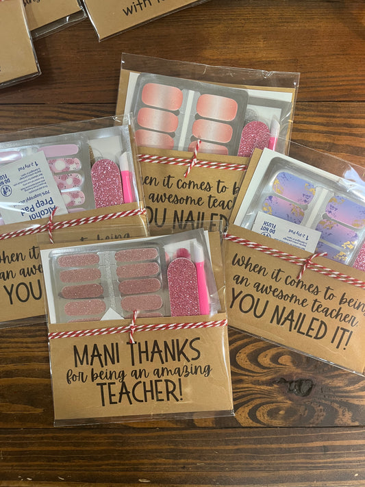 Teacher mani gifts