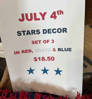 SC - fabric stars/set of 3