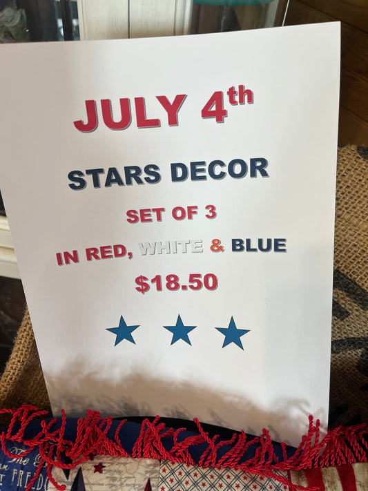 SC - fabric stars/set of 3