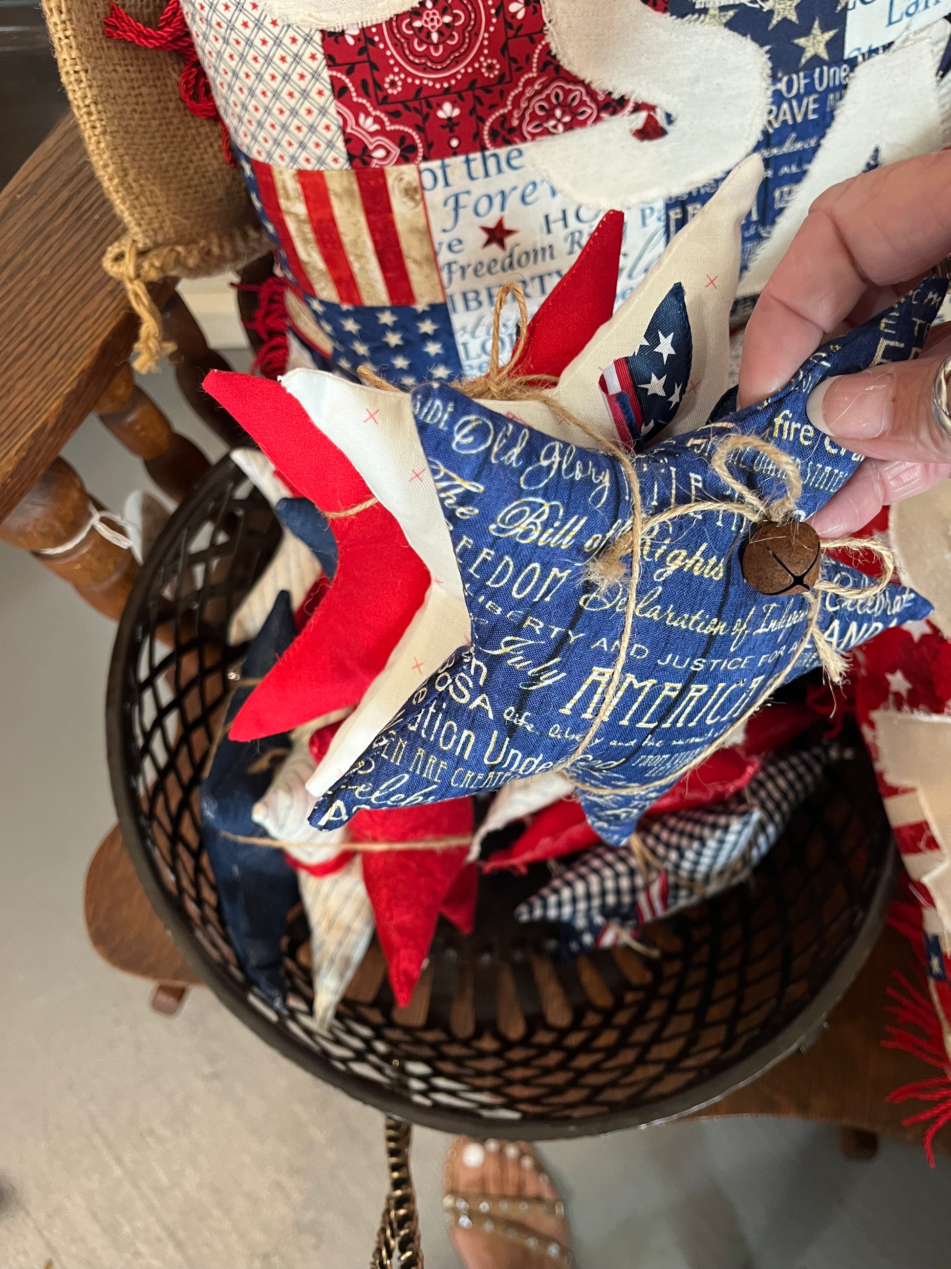 SC - fabric stars/set of 3