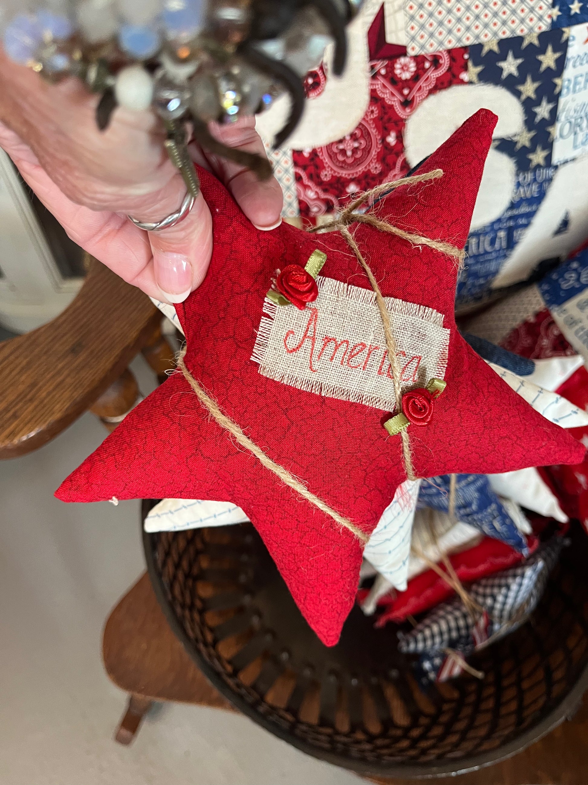 SC - fabric stars/set of 3