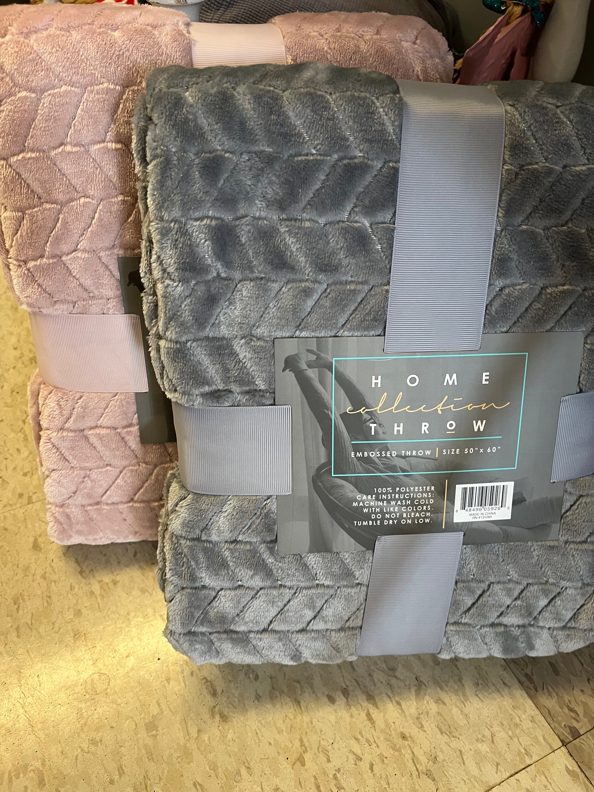Embossed throw