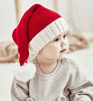 Mommy and Me-Christmas Single Ball Knit Hat Set
