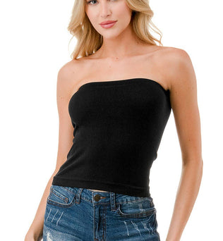 RIBBED LONG TUBE TOP