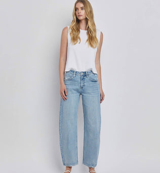 Patsy-HIGH RISE BARREL LEG JEANS