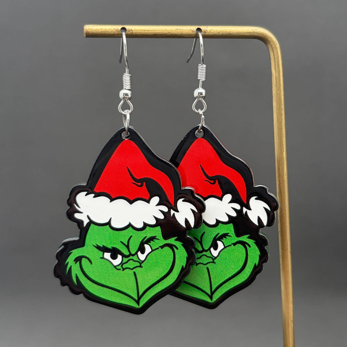 Grinch - Christmas Hat Dangle Earrings