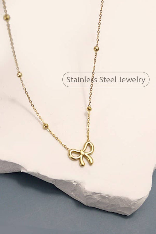 Gold Bow necklace