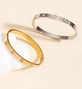 JODI-18K NON-TARNISH WATERPROOF STAINLESS STEEL BANGLE