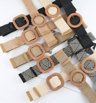 BRAIDED ROUND BUCKLE BELTS
