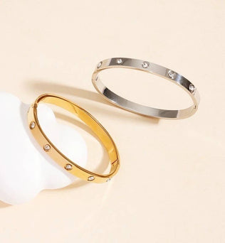 JODI-18K NON-TARNISH WATERPROOF STAINLESS STEEL BANGLE