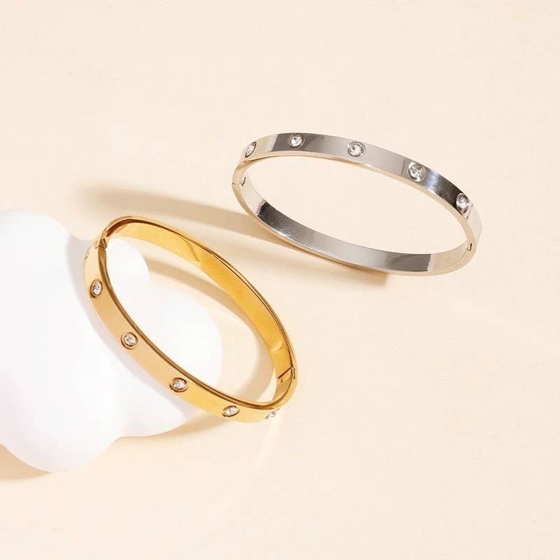 JODI-18K NON-TARNISH WATERPROOF STAINLESS STEEL BANGLE