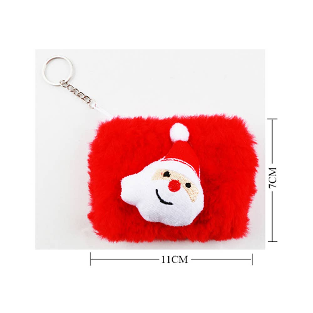 Christmas Themed Fur Coin Purses
