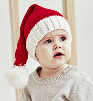 Mommy and Me-Christmas Single Ball Knit Hat Set