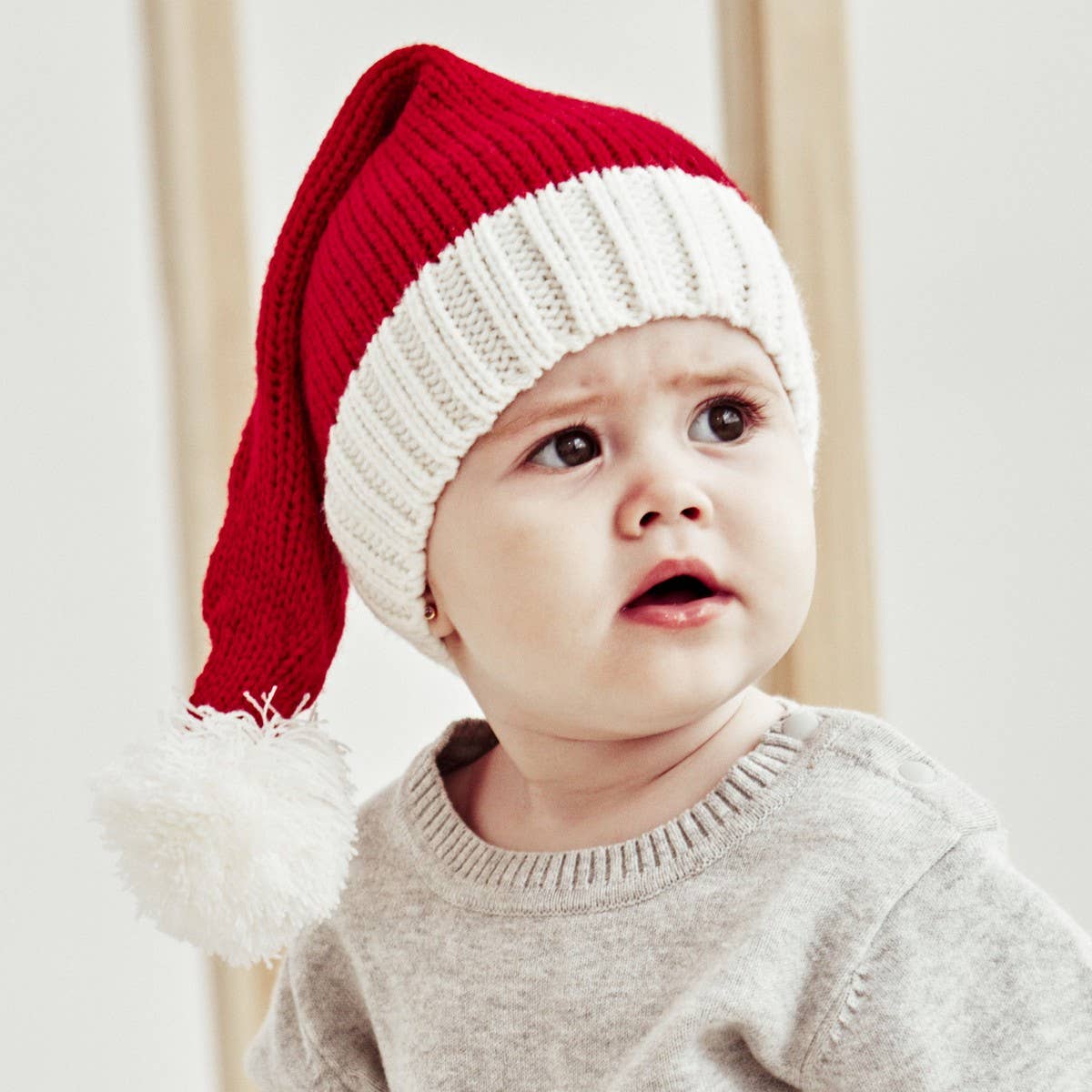 Mommy and Me-Christmas Single Ball Knit Hat Set