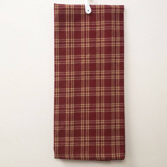 Tea Towel Red Kitchen Towel With Tan Lines