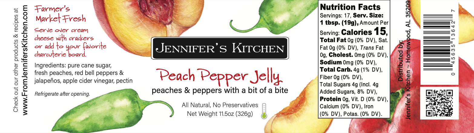 Peach Pepper Jelly - 11oz