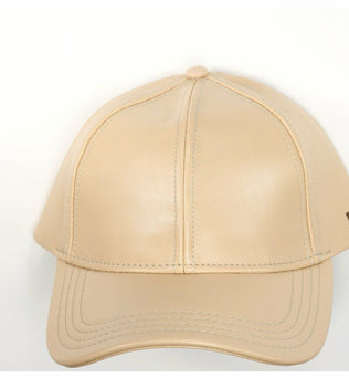 Faux Leather CC Ball Cap