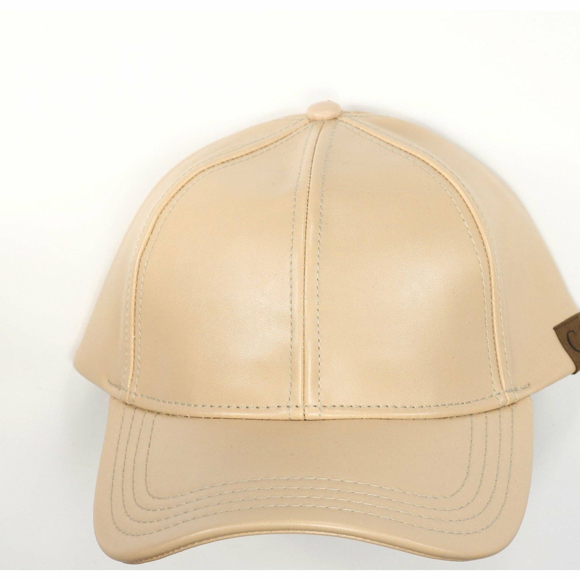 Faux Leather CC Ball Cap