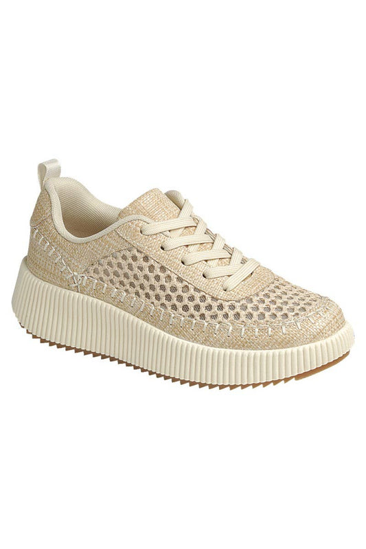 Marlene II Women Lace up Sneaker Shoes RAFFIA NATURAL