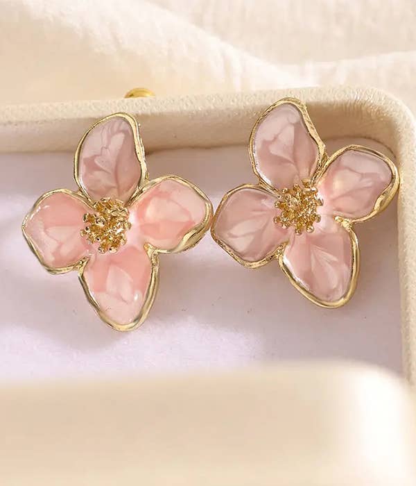Pink Pearly Earrings