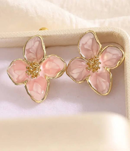 Pink Pearly Earrings