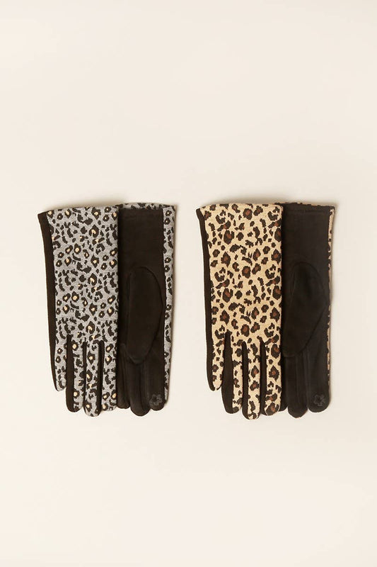 Leopard Pattern Smart Touch Gloves
