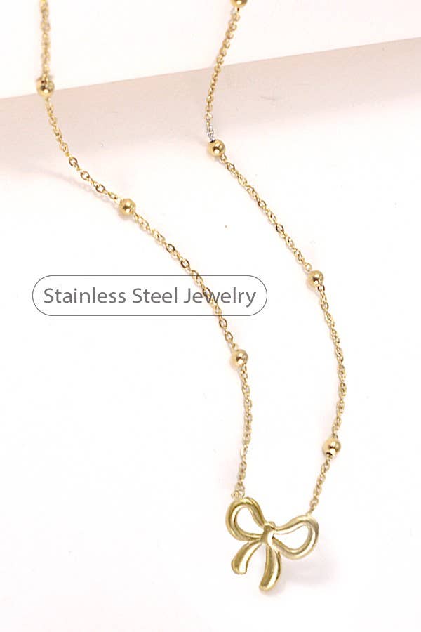 Gold Bow necklace