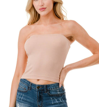 RIBBED LONG TUBE TOP