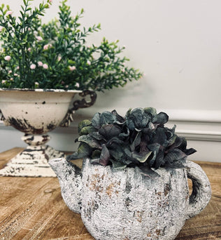 Cement Rustic Teapot Planter-Large